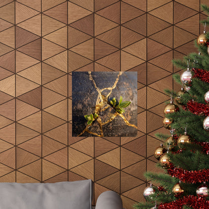 Golden Hour Rust Patina Wall Art Print - Kintsugi Shibui