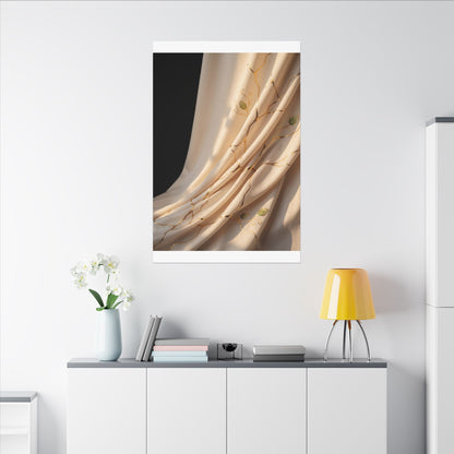 Golden Hour Silk Drape Canvas Art - Kintsugi Fukinsei