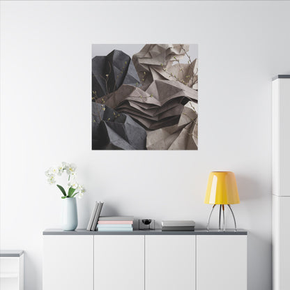 Neutral Paper Fold Canvas Art - Texture Japandi