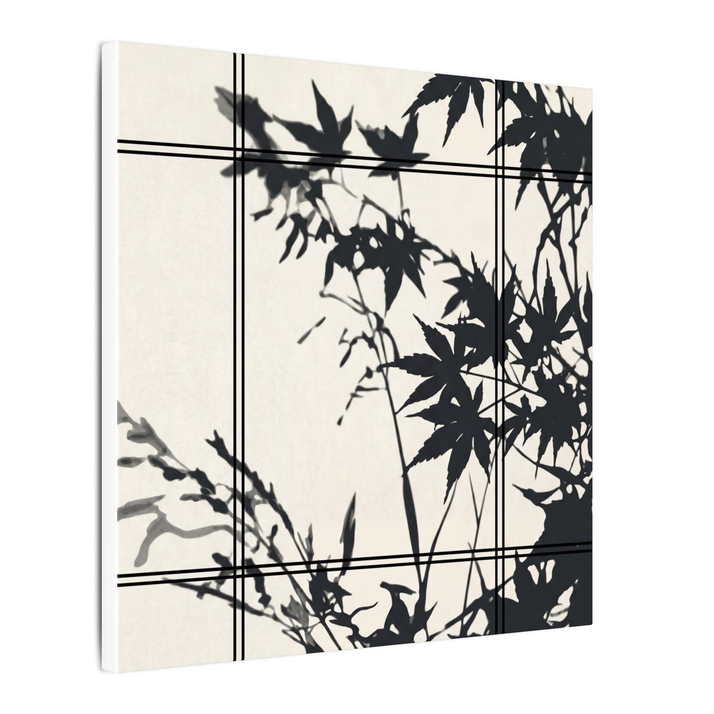 Shoji Screen Canvas Art | Summer Japandi Minimal Line Art