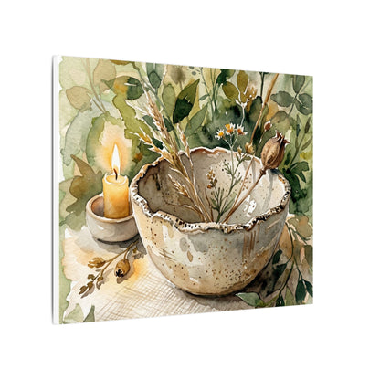 Ceramic Bowl Summer Canvas Art | Japandi Elegant Design