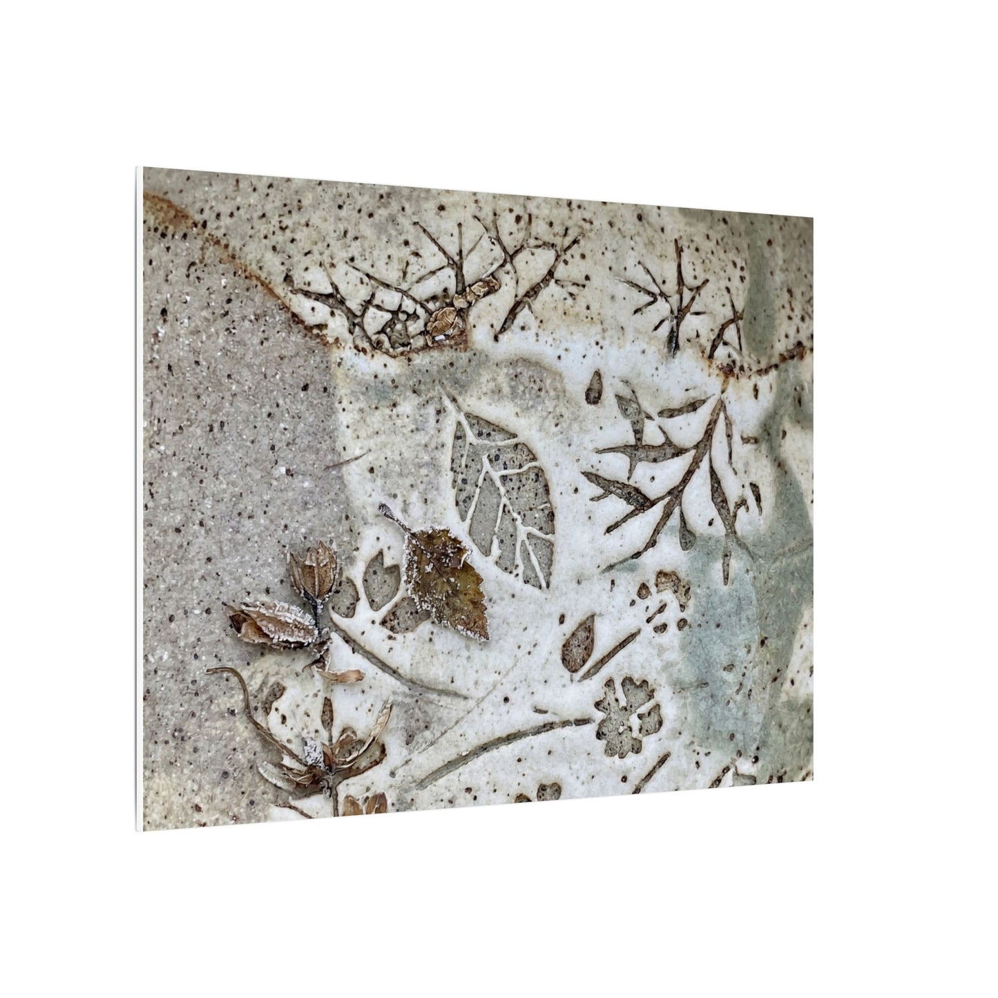 Ceramic Bowl Winter Canvas Art | Japandi Earthy Design