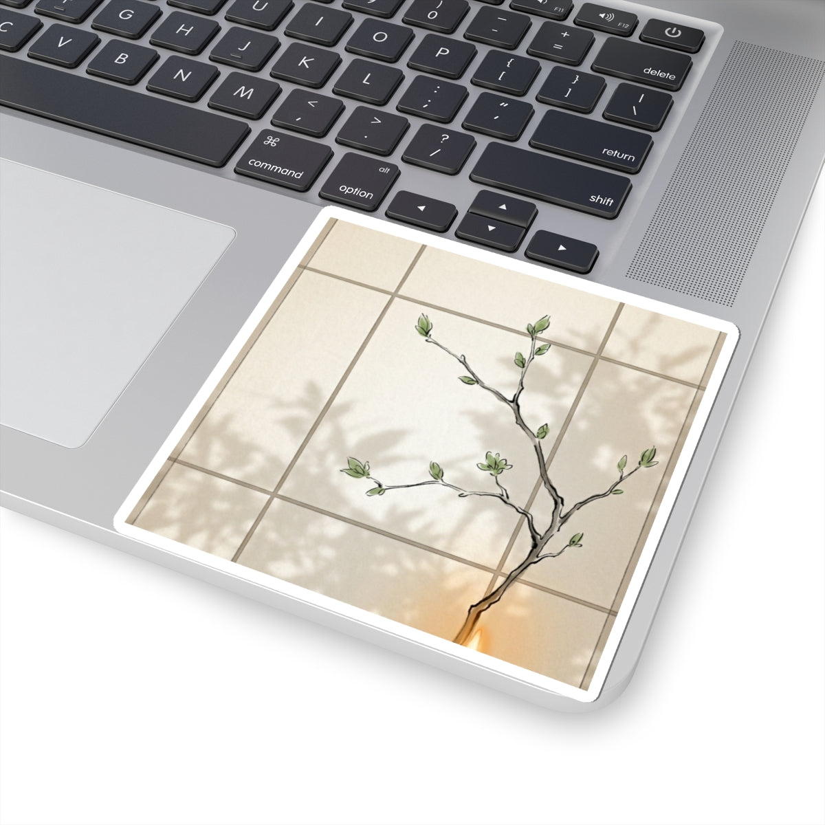 Shoji Screen Minimal Line Sticker | Elegant Japandi Art Art Print