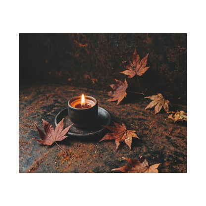 Dark Japandi Rust Patina in Candlelight | Shadow Zen Canvas Art