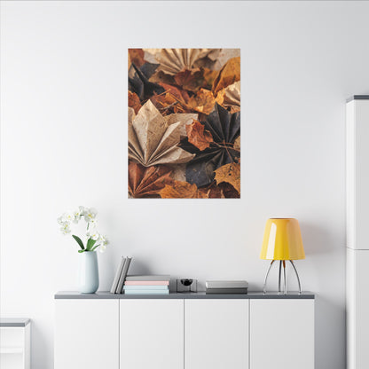 Paper Fold Texture Canvas Art | Elegant Japandi Art