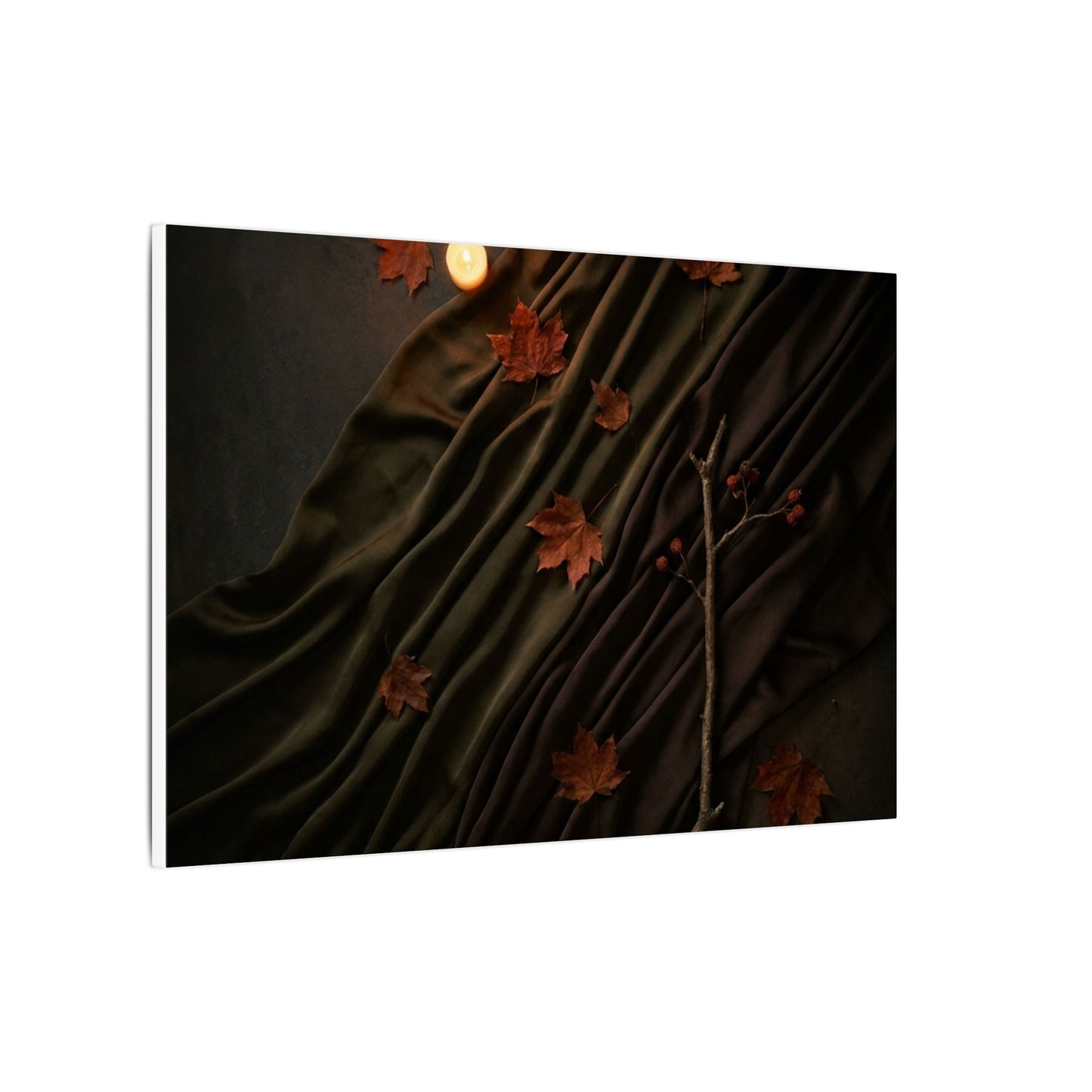 Autumn Silk Drape Moody Minimal Canvas Art | Moody Decor