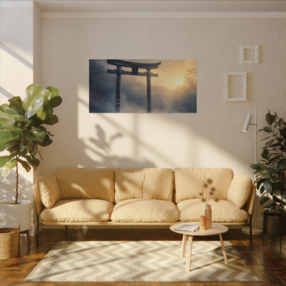 Zen Torii Gate in Golden Hour | Karesansui Canvas Art