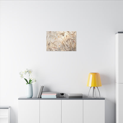 Winter Dried Flowers Watercolor Canvas Art | Warm Decor