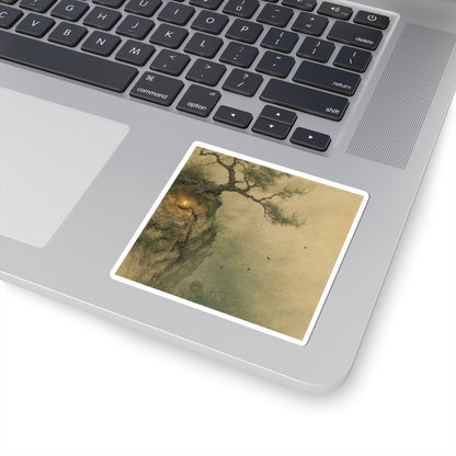 Ma Pine Tree Sticker - Japandi Minimal Line