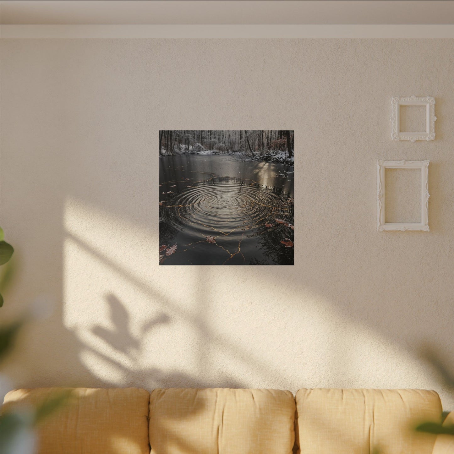 Water Ripple Broken Beauty Canvas Art | Artful Kintsugi Art
