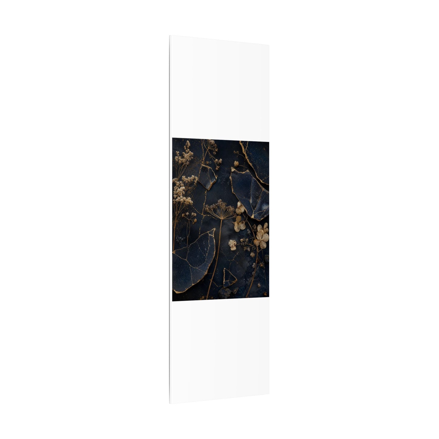 Philosophical Dried Flowers Canvas Art - Broken Beauty Kintsugi