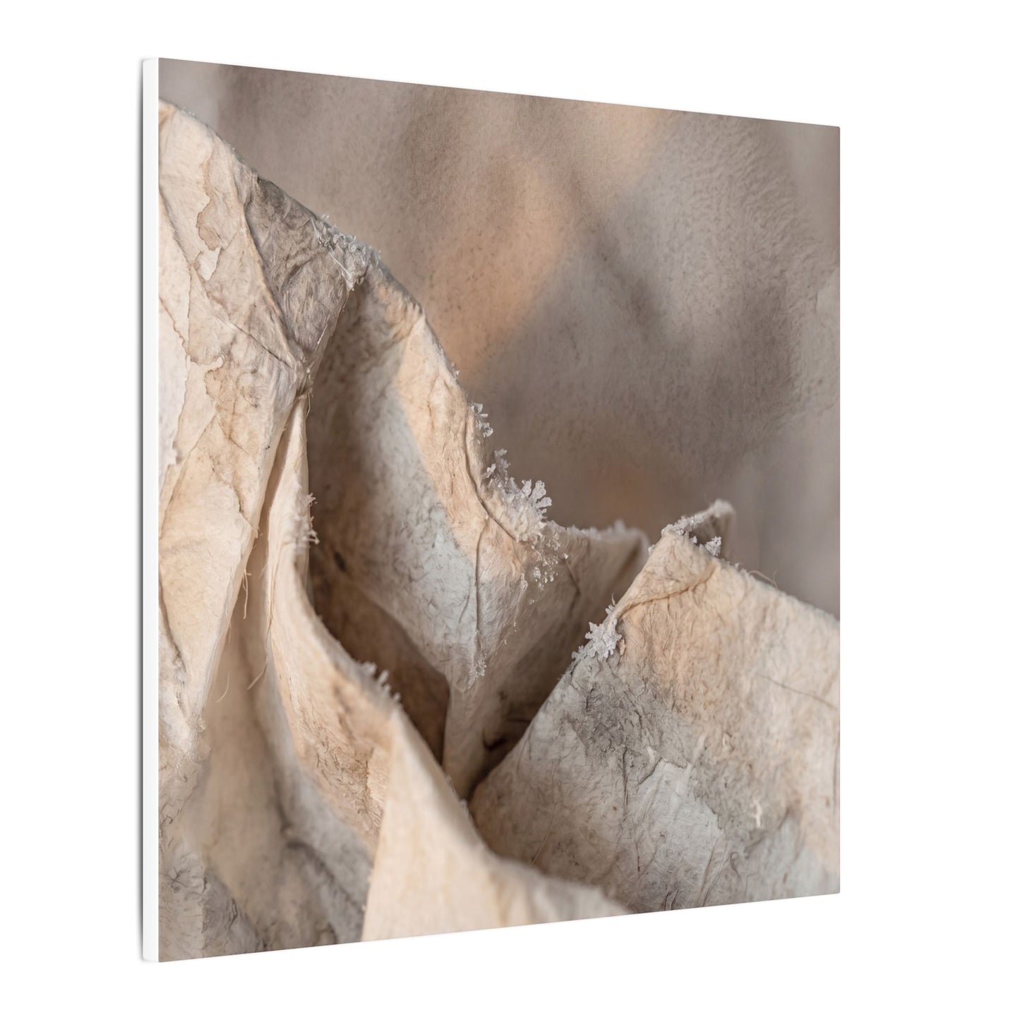 Japandi Paper Fold in Candlelight | Watercolor Canvas Art