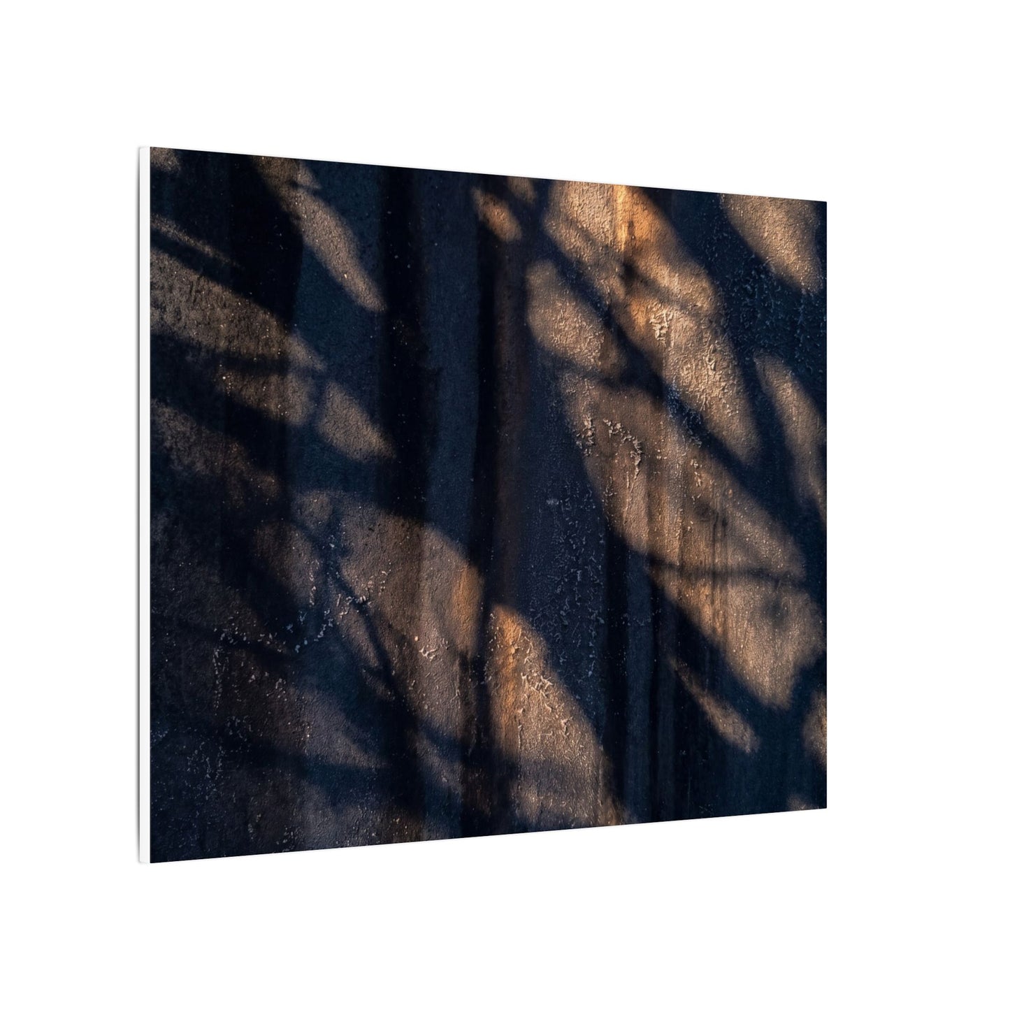Dark Japandi Shadow Play in Golden Hour | Shadow Zen Canvas Art