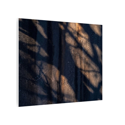 Dark Japandi Shadow Play in Golden Hour | Shadow Zen Canvas Art