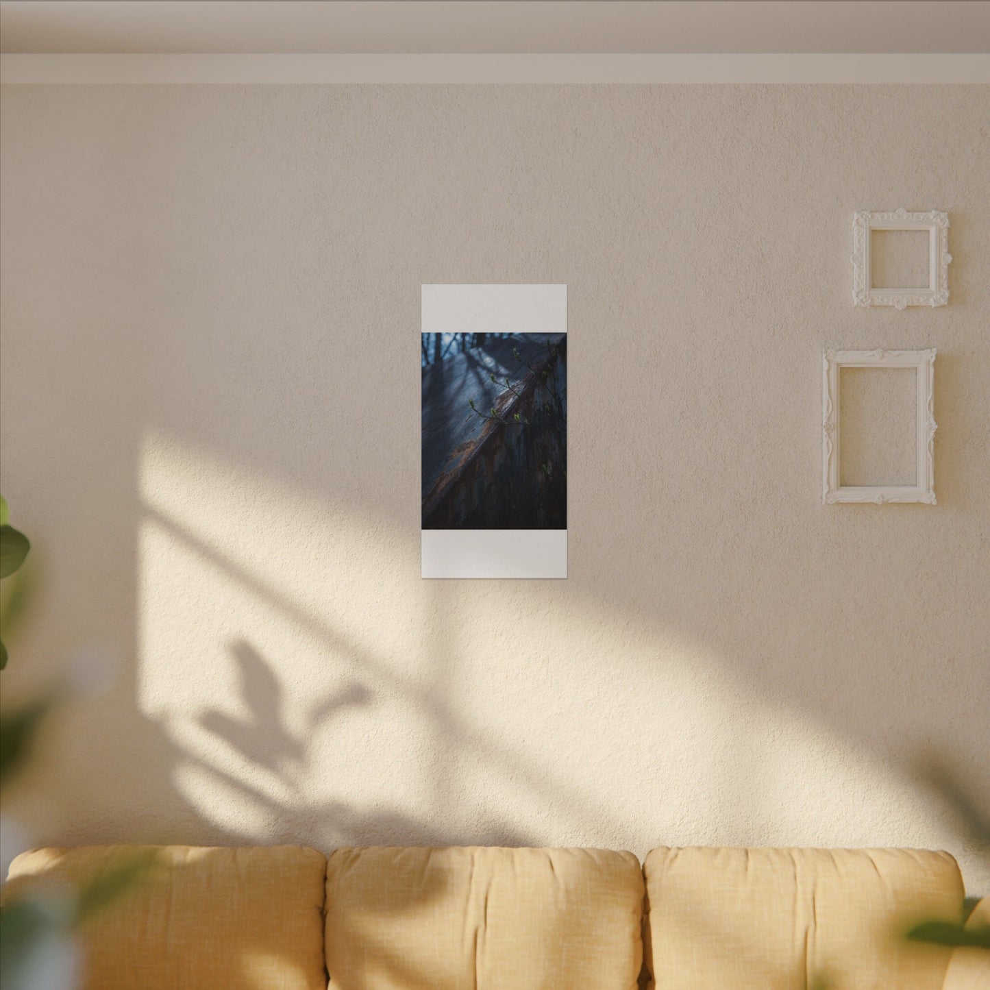 Rust Patina Canvas Art | Spring Dark Japandi Shadow Zen Art