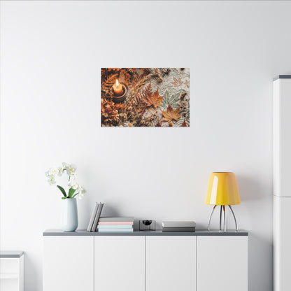Candlelight Dried Flowers Canvas Art - Japandi Seijaku