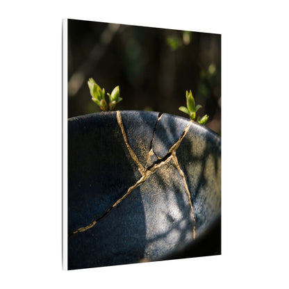 Seijaku Broken Pottery Canvas Art - Dark Japandi Shadow Zen