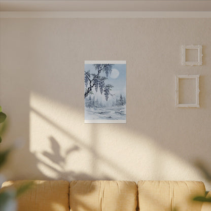 Seijaku Wisteria Canvas Art - Zen Sumi E
