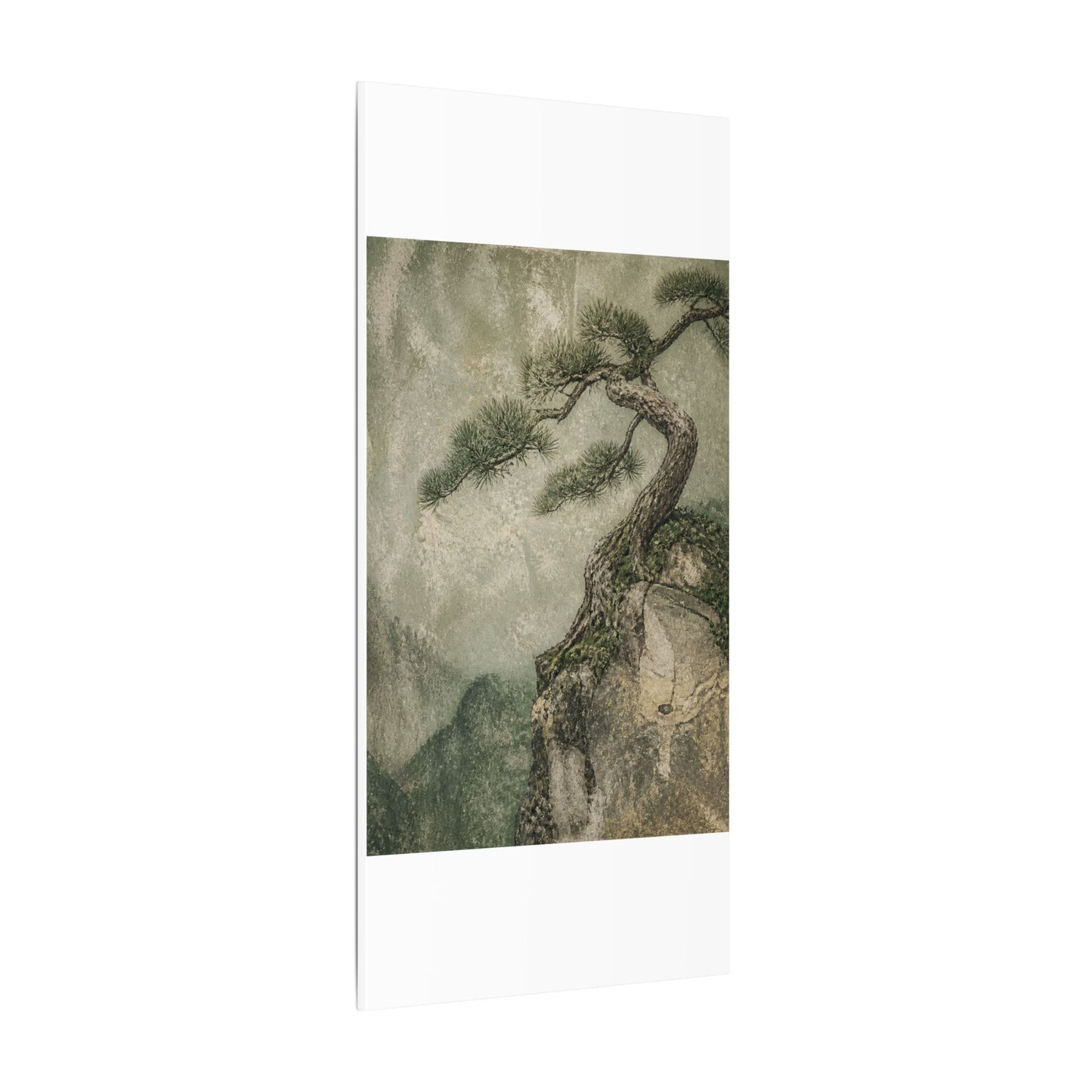 Fukinsei Pine Tree Canvas Art - Japandi Texture