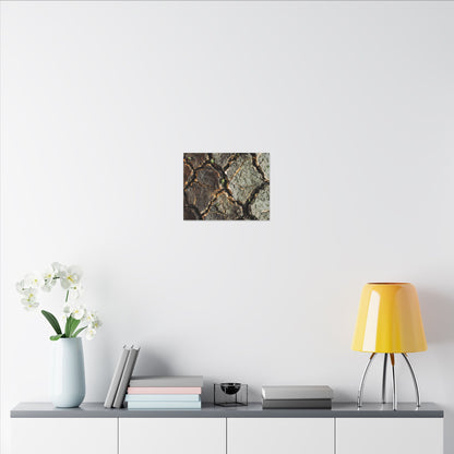 Earthy Cracked Earth Canvas Art - Japanese Pattern Japandi