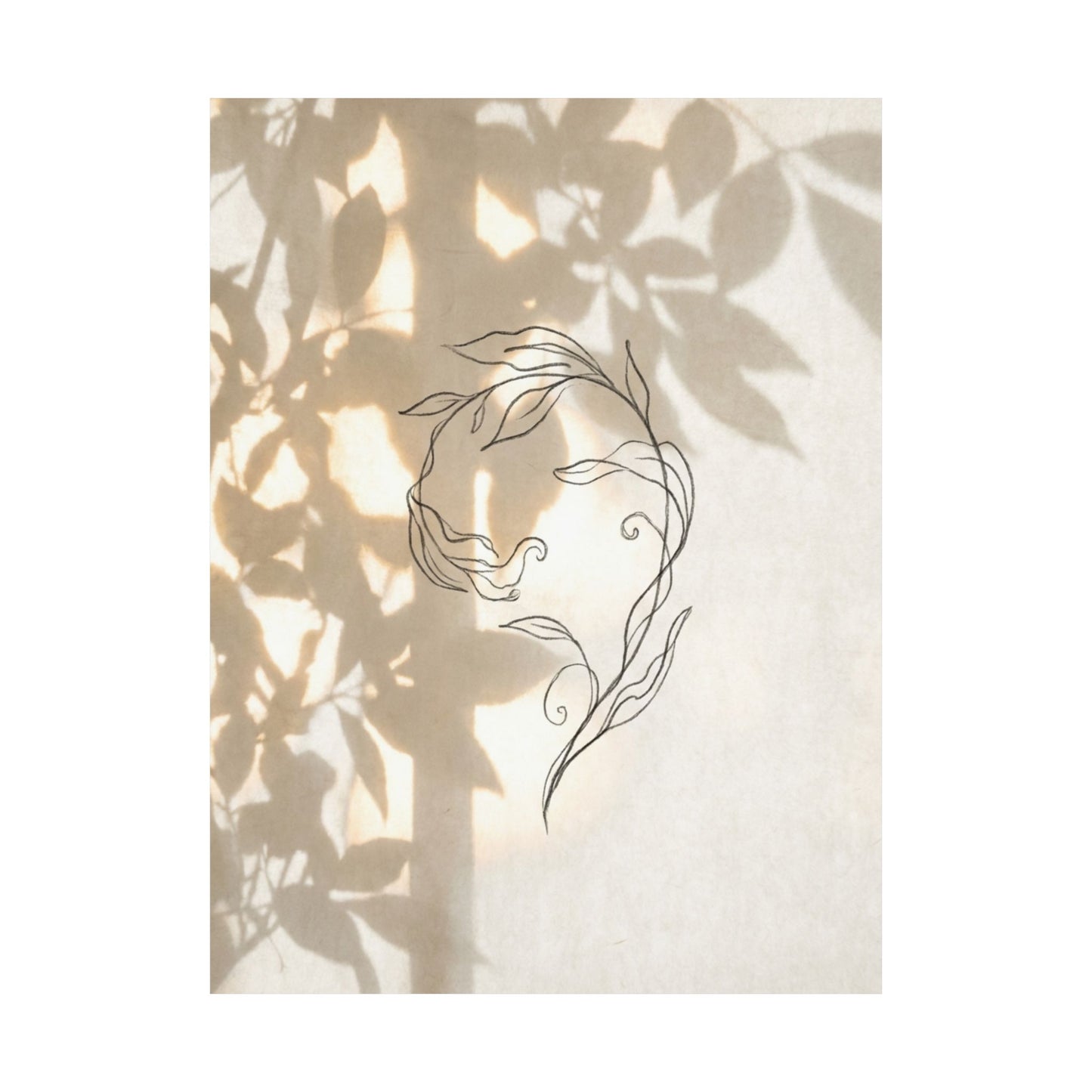Candlelight Shoji Screen Wall Art Print - Japandi Fukinsei