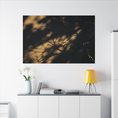 Moody Shadow Play Canvas Art - Moody Minimal Dark Japandi