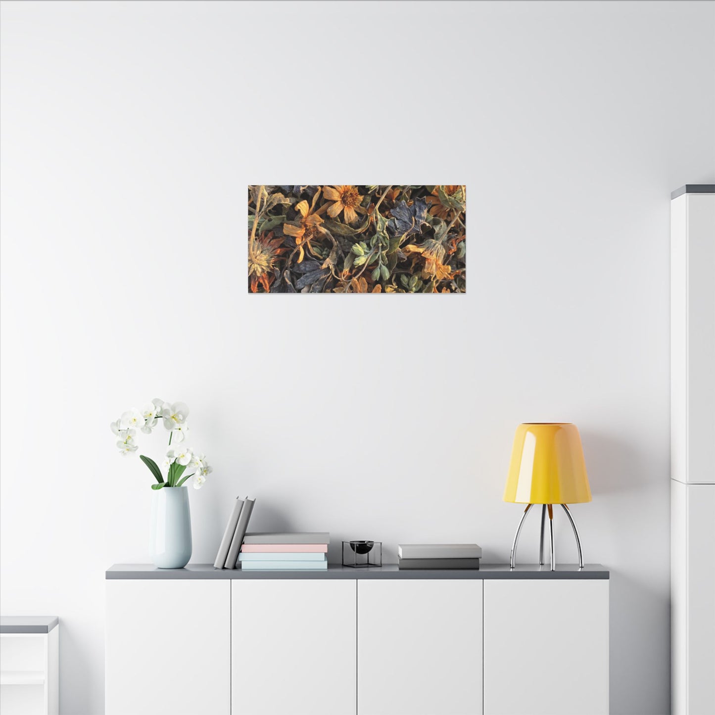 Spring Dried Flowers Japanese Pattern Canvas Art | Warm Decor