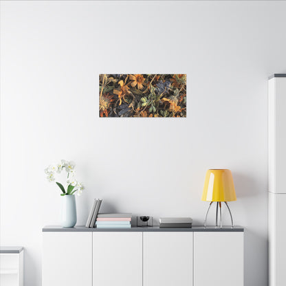Spring Dried Flowers Japanese Pattern Canvas Art | Warm Decor