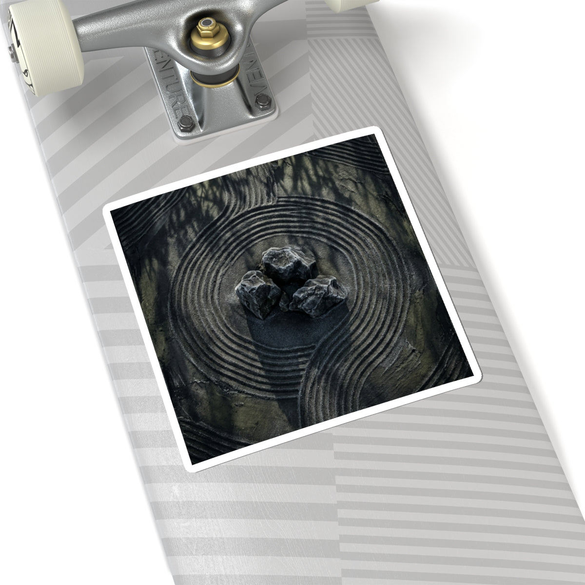 Rock Garden Sticker | Winter Dark Japandi Dark Texture Art