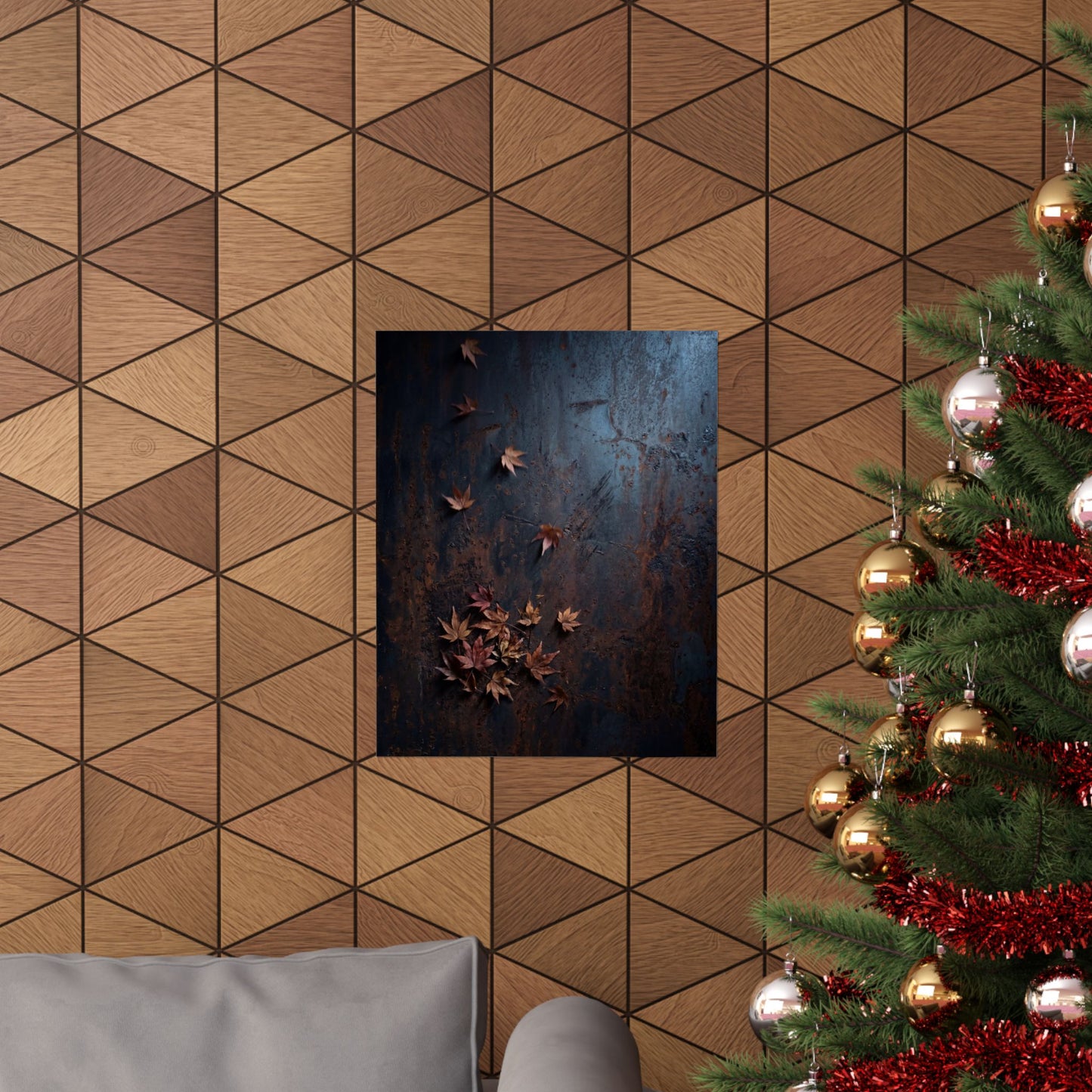 Rust Patina Wall Art Print | Autumn Dark Japandi Shadow Zen Art