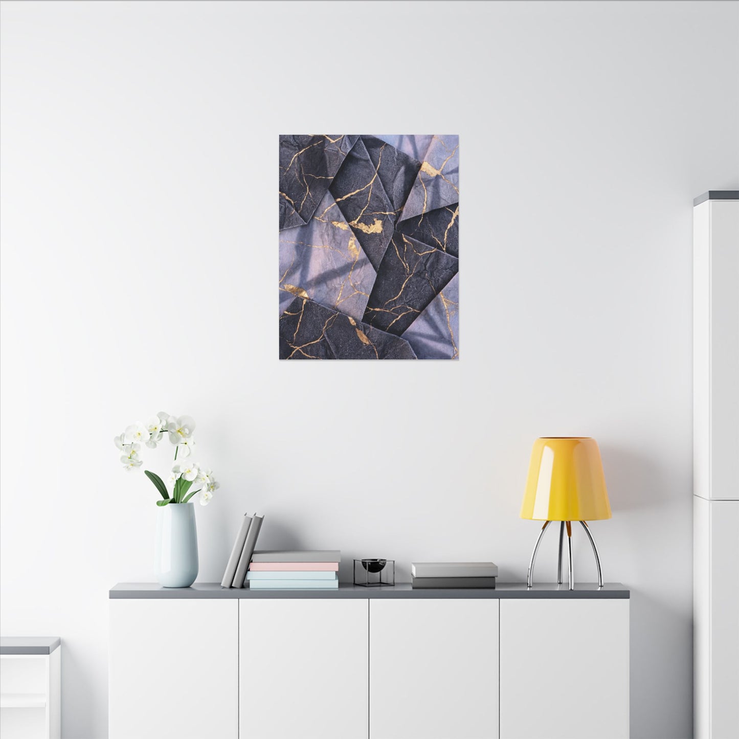 Seijaku Paper Fold Canvas Art - Kintsugi Gold Vein