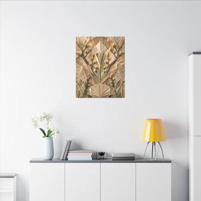 Kanso Paper Fold Canvas Art - Japandi Japanese Pattern