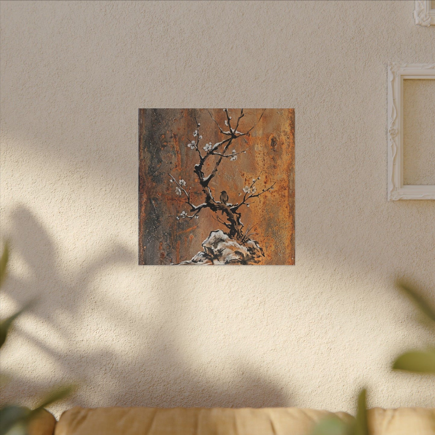Datsuzoku Rust Patina Canvas Art - Zen Sumi E