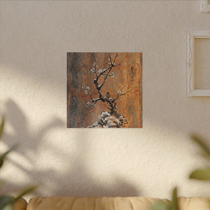Datsuzoku Rust Patina Canvas Art - Zen Sumi E