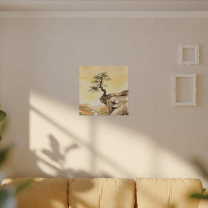 Golden Hour Pine Tree Canvas Art - Japandi Fukinsei