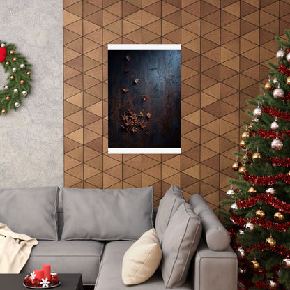 Rust Patina Wall Art Print | Autumn Dark Japandi Shadow Zen Art