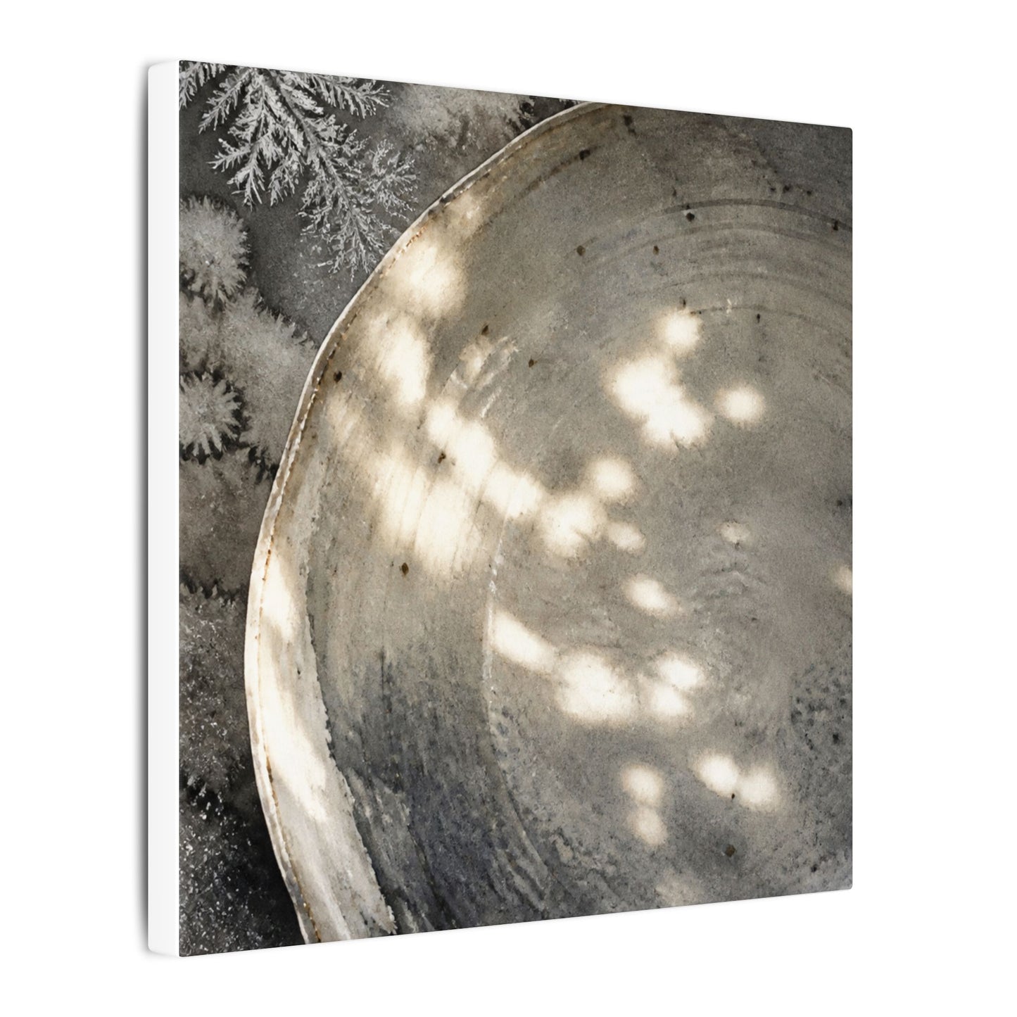 Ceramic Bowl Watercolor Canvas Art | Warm Japandi Art