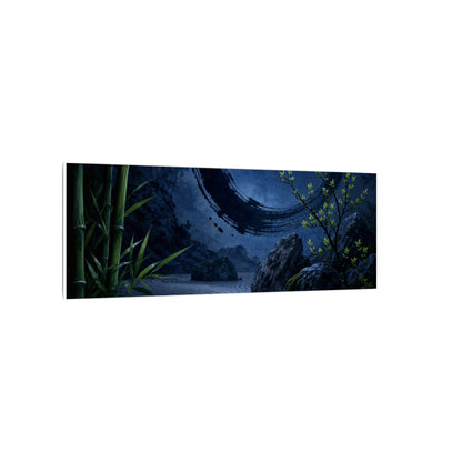 Serene Rock Garden Canvas Art - Enso Zen