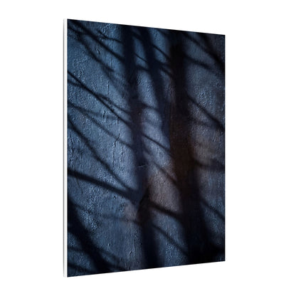 Dark Japandi Shadow Play in Moonlight | Moody Minimal Canvas Art
