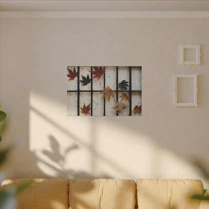Japandi Shoji Screen in Overcast | Texture Canvas Art
