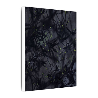 Shadow Play Spring Canvas Art | Dark Japandi Atmospheric Design