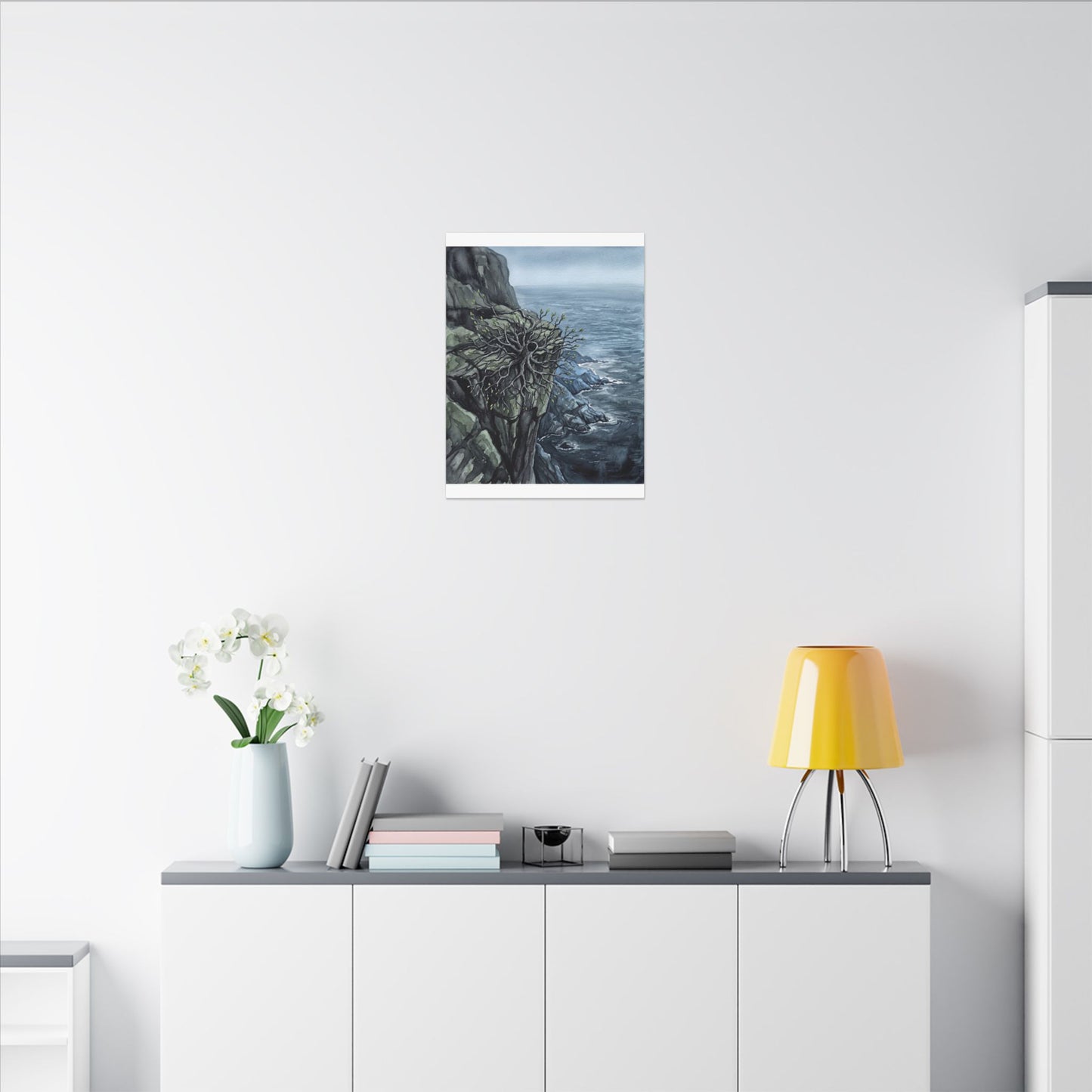 Pine Tree Spring Canvas Art | Japandi Neutral Design