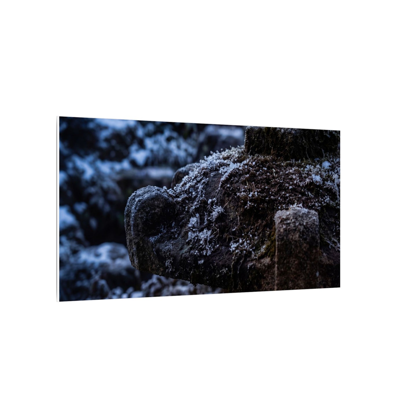 Moody Stone Lantern Canvas Art - Shadow Zen Dark Japandi