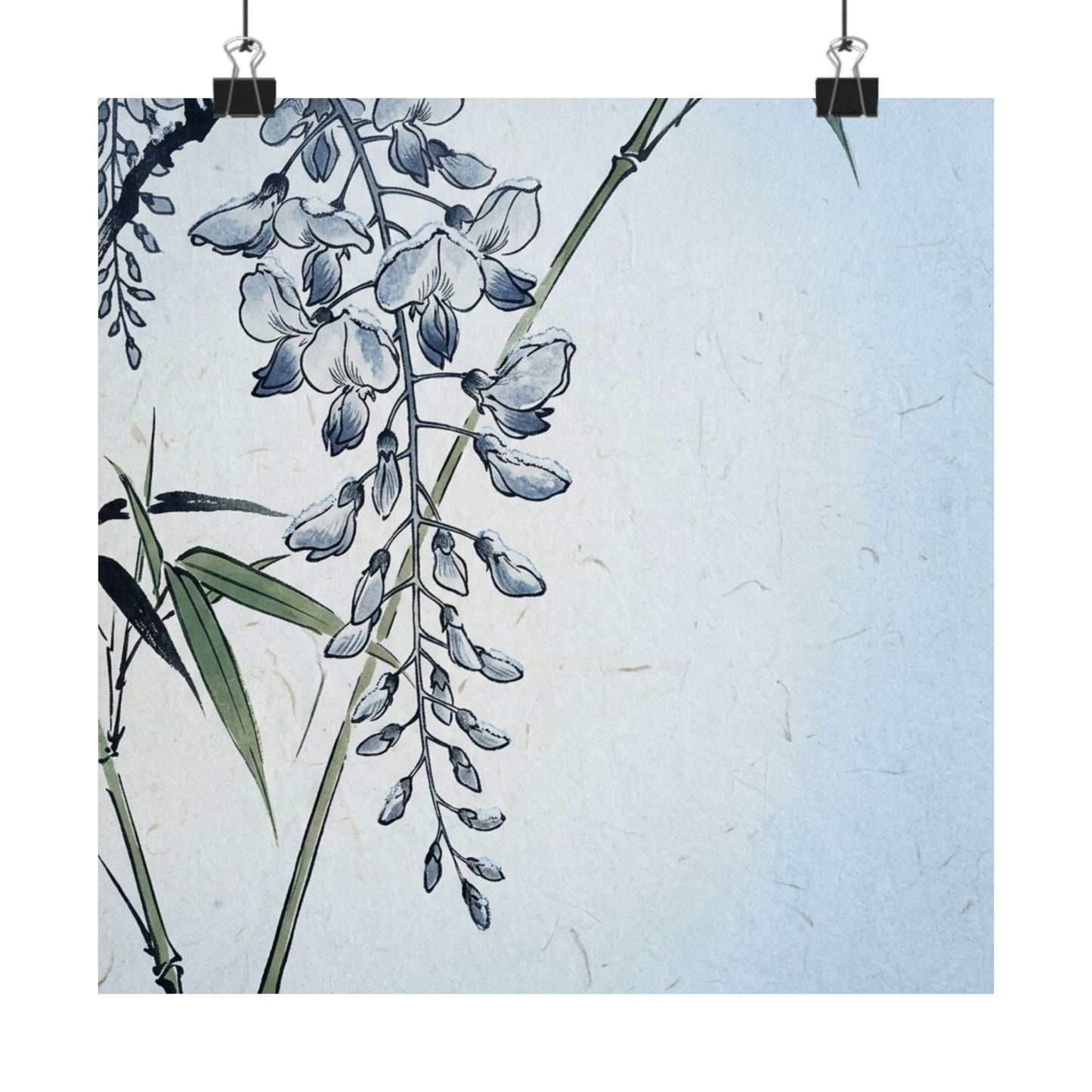 Wisteria Winter Wall Art Print | Zen Calm Design