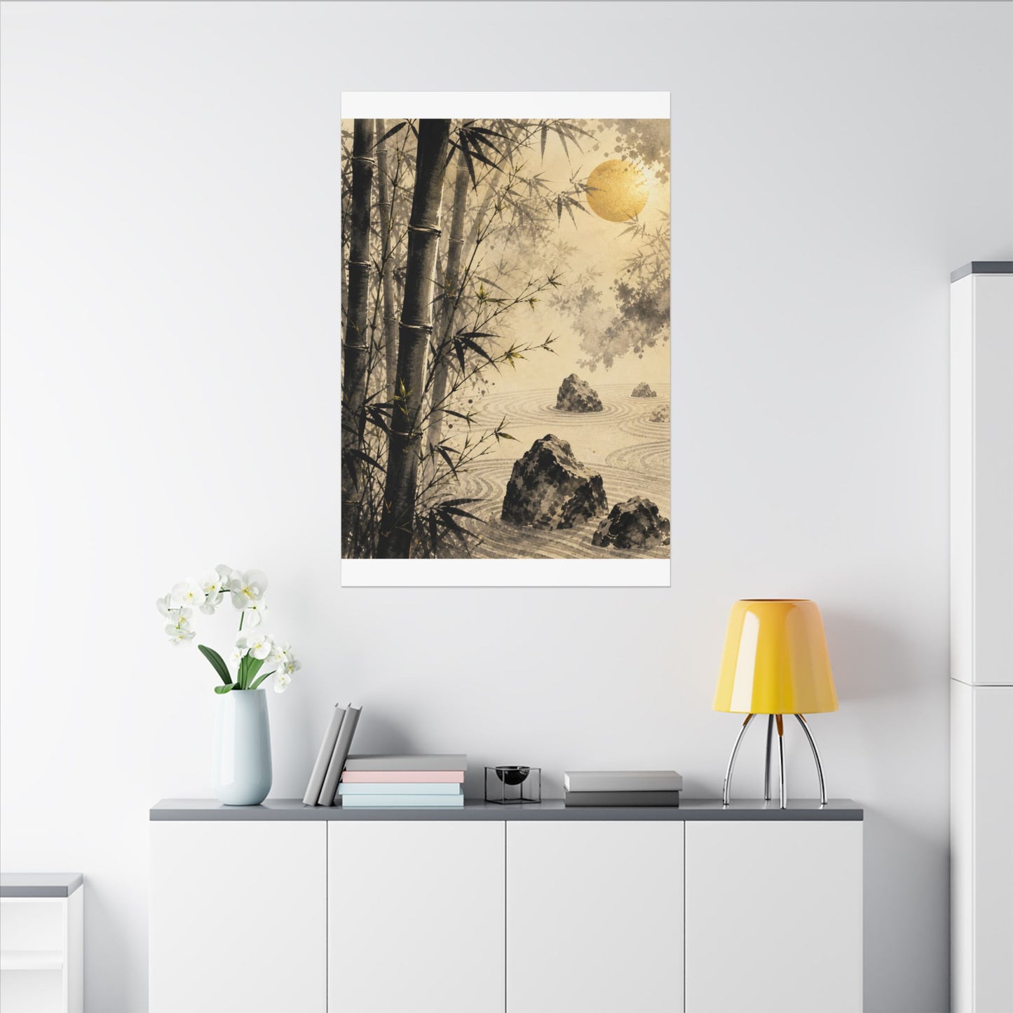 Peaceful Bamboo Grove Canvas Art - Karesansui Zen