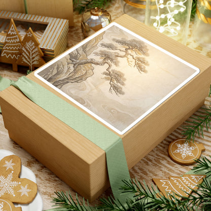 Pine Tree Winter Sticker | Japandi Warm Design