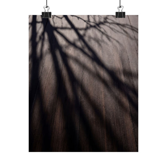 Ma Shadow Play Wall Art Print - Dark Japandi Moody Minimal