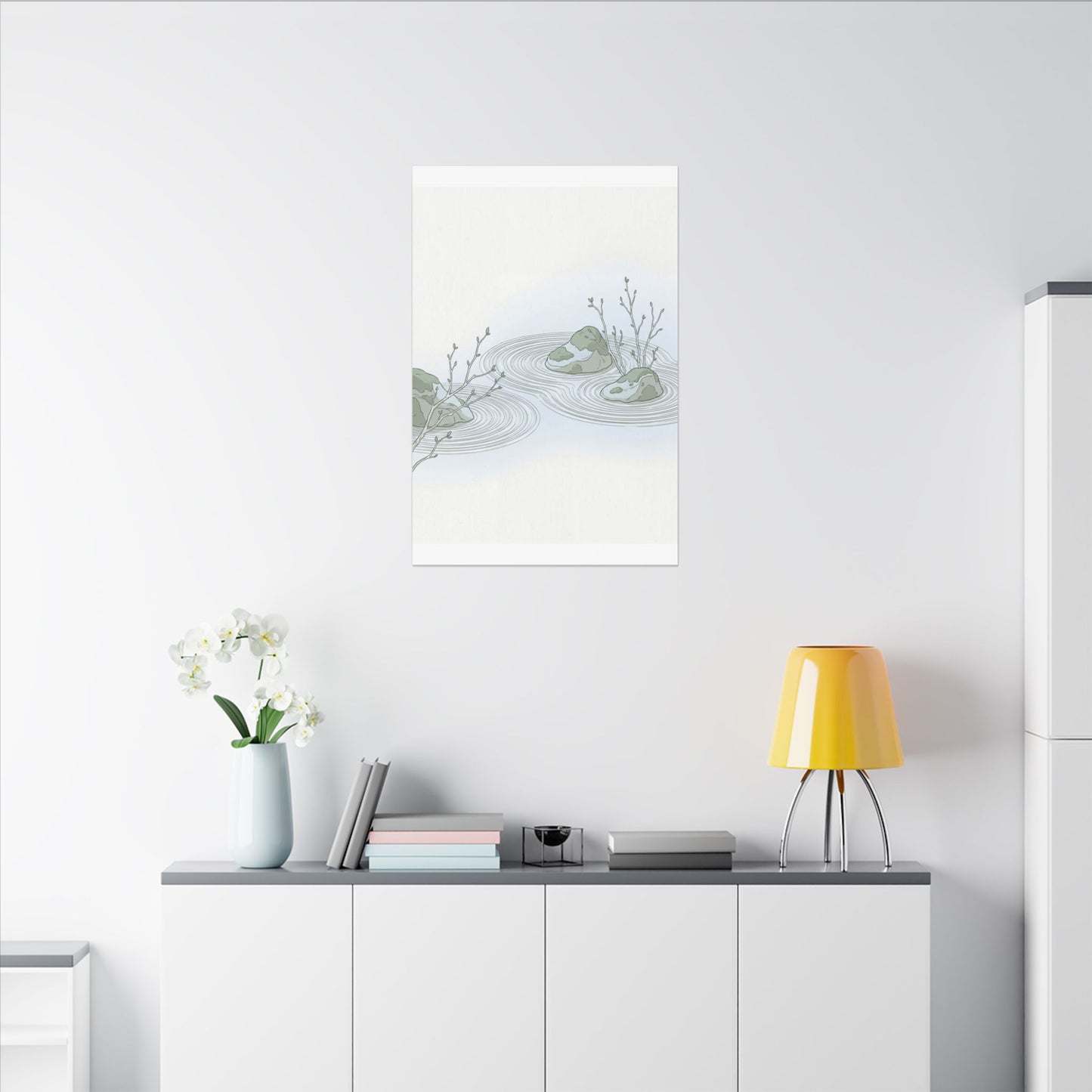 Moonlight Rock Garden Canvas Art - Japandi Ma
