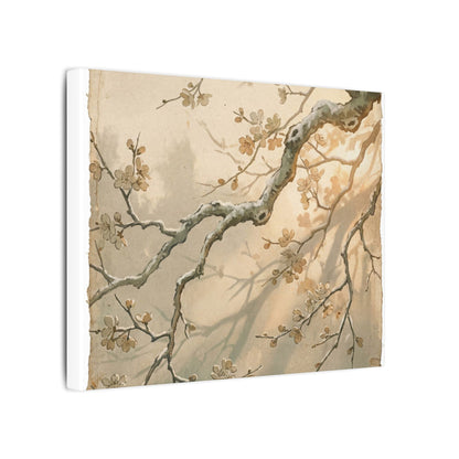 Cherry Blossom Canvas Art | Winter Japandi Japanese Pattern Art