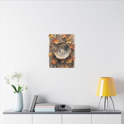 Ma Ceramic Bowl Canvas Art - Japandi Watercolor
